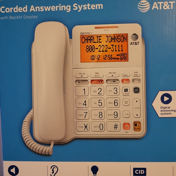 at&t | Other | Att Corded Answering System With Backlit Display | Poshmark